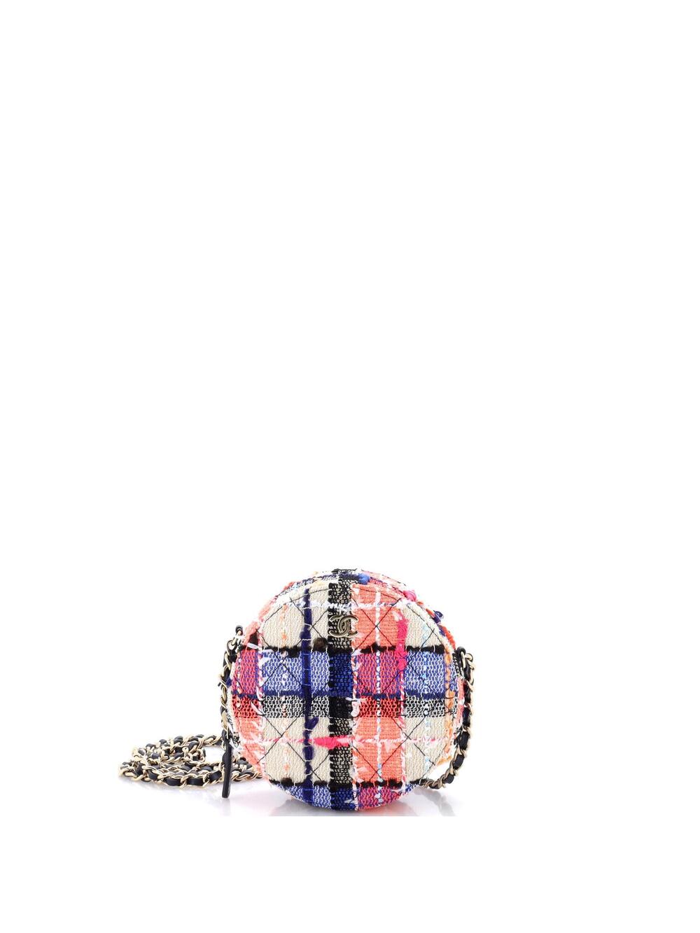 Chanel Round Clutch With Chain Quilted #377166C23B